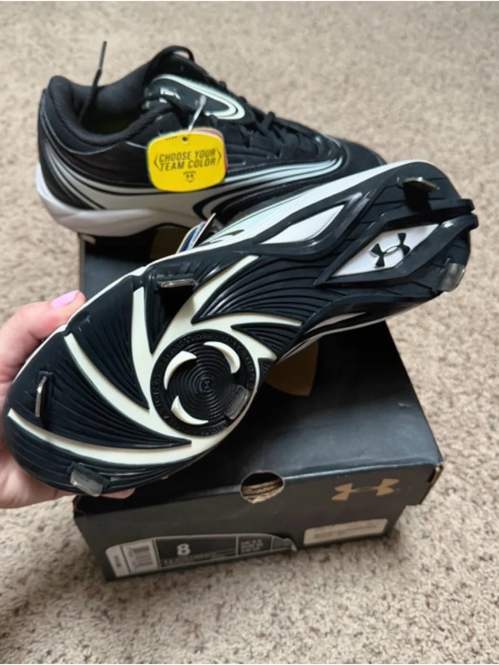 Under Armour Women's Black & White cleats